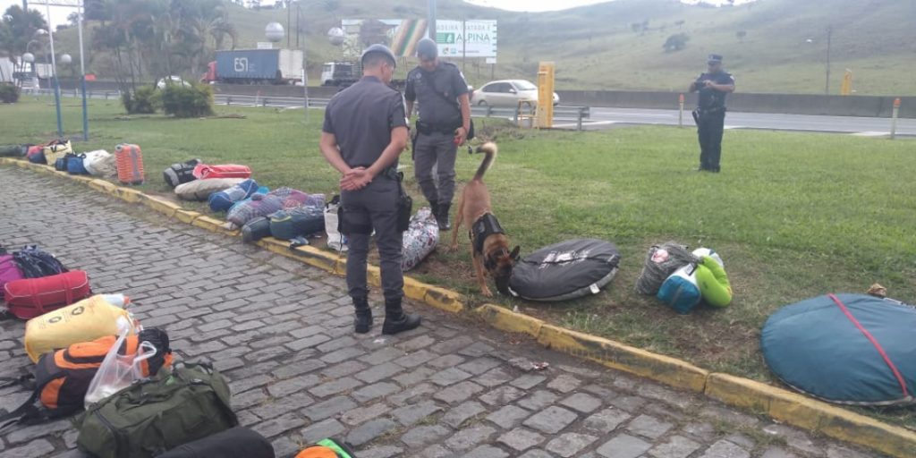 Mais de 30 pessoas são detidas com drogas na Dutra em ônibus com destino a rave