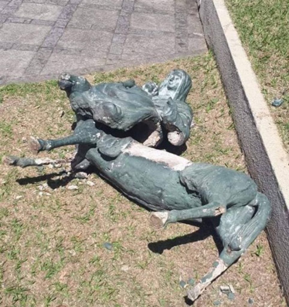 Homem é detido após destruir imagem de igreja em Taubaté