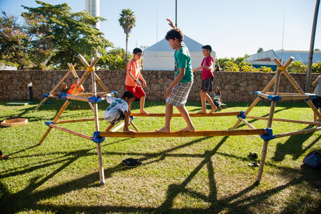 Pátio das Américas promove atividade sustentável ‘Parque dos Bambus’ no dia das crianças