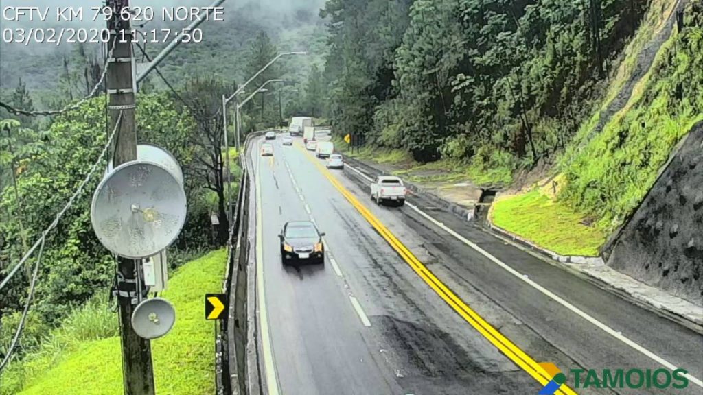 Forte chuva interdita trecho de Serra da Tamoios