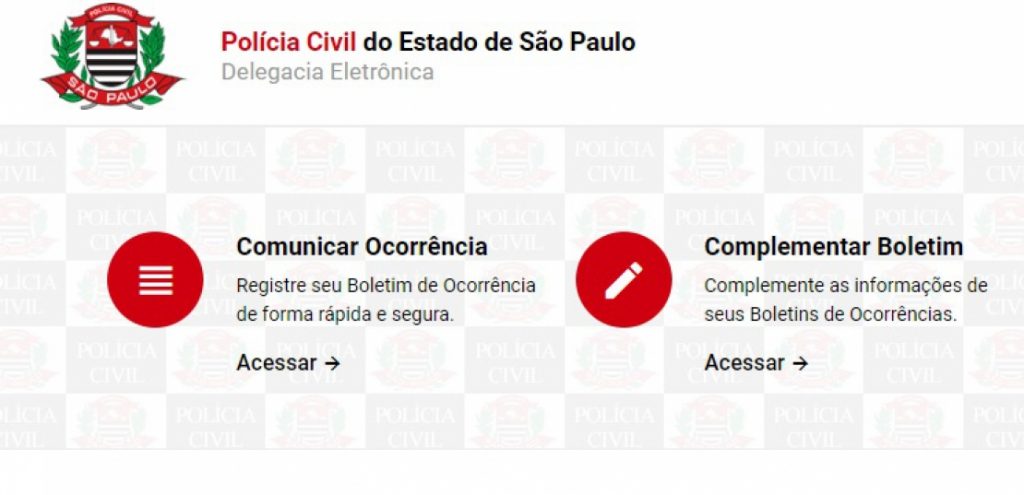 Estado de São Paulo terá delegacia eletrônica para registro de crimes
