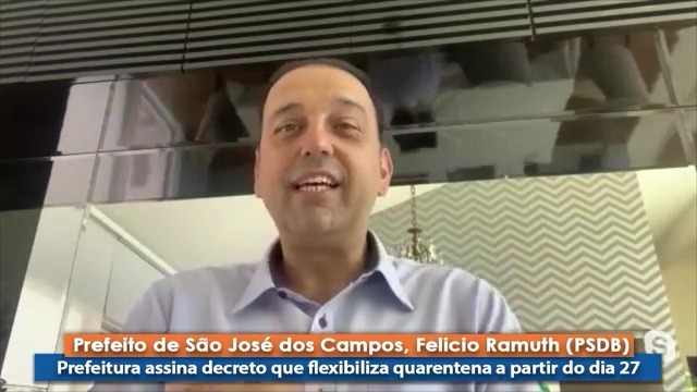 Prefeito de São José Felicio Ramuth defende flexibilização da quarentena em São José