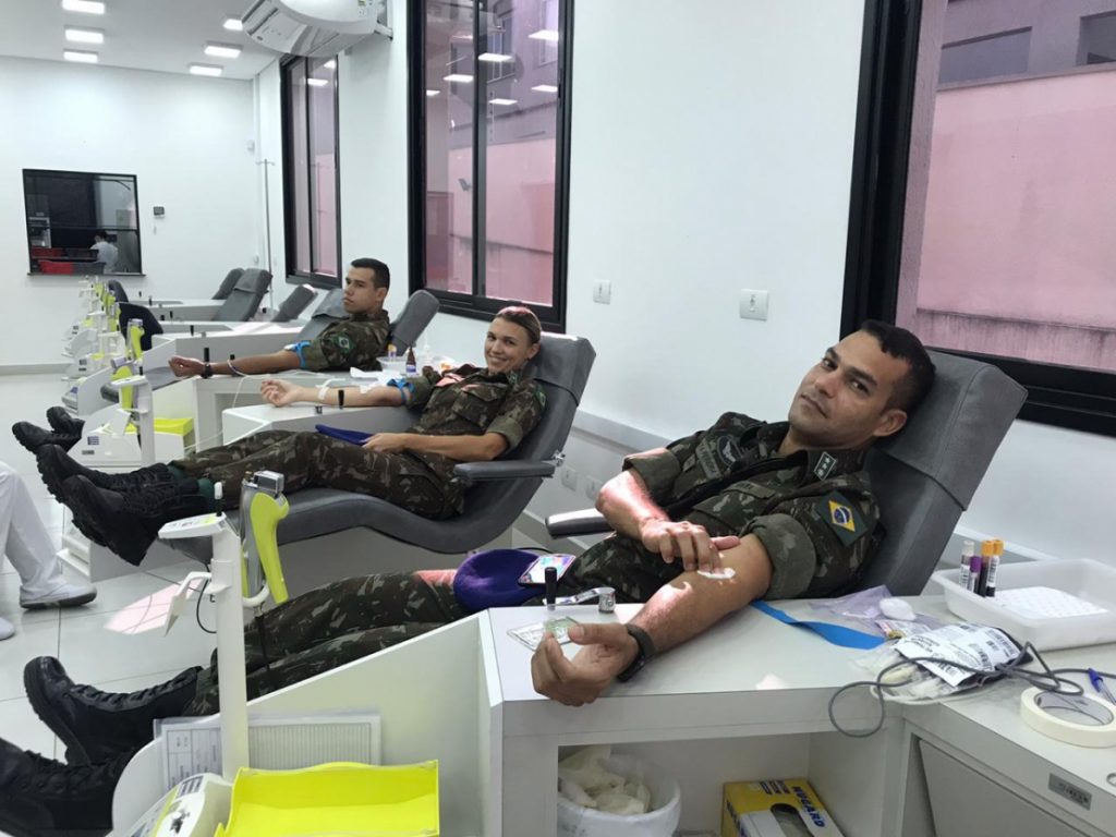 Aviação do Exército e Brigada de Infantaria fazem campanha por doação sangue