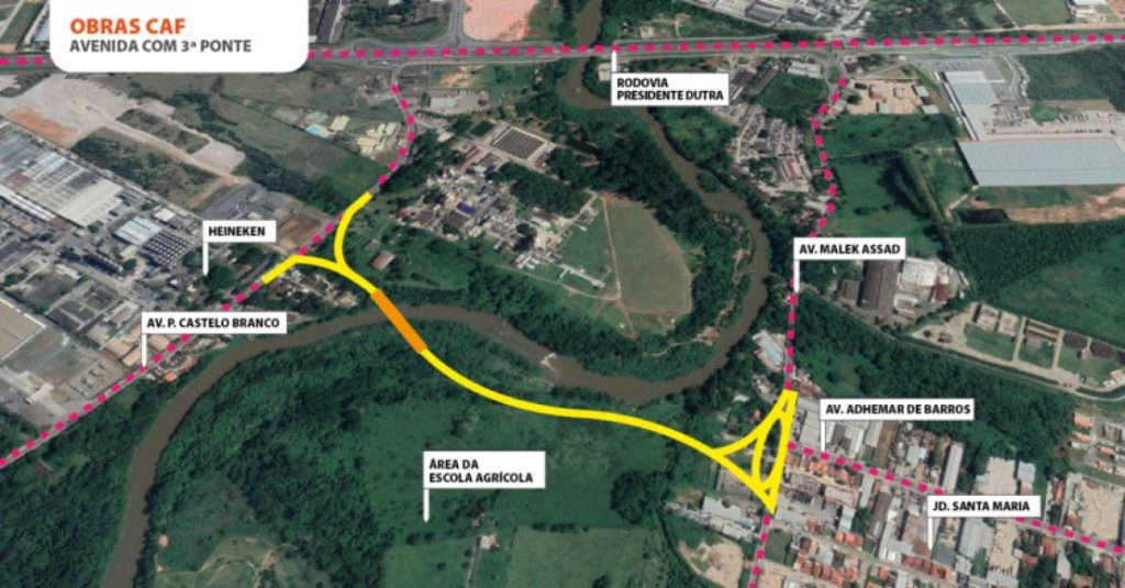 Estimada em R$ 17,7 milhões Jacareí inicia obra da terceira ponte