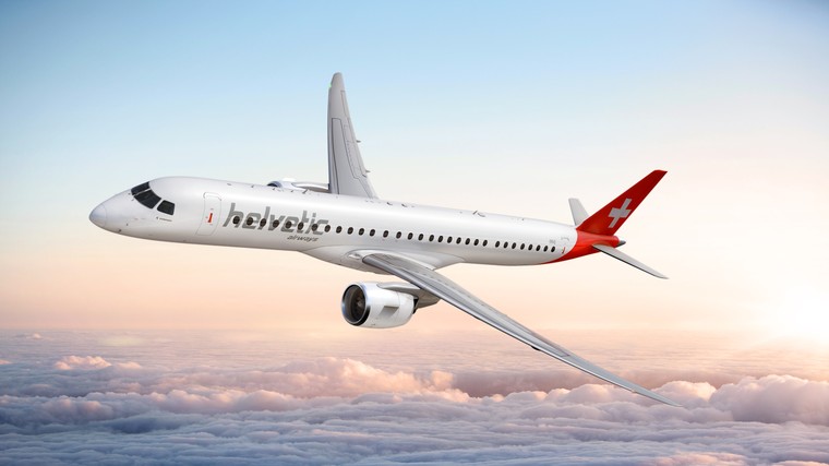 Helvetic Airways assina acordo para mais quatro jatos E195-E2 da Embraer