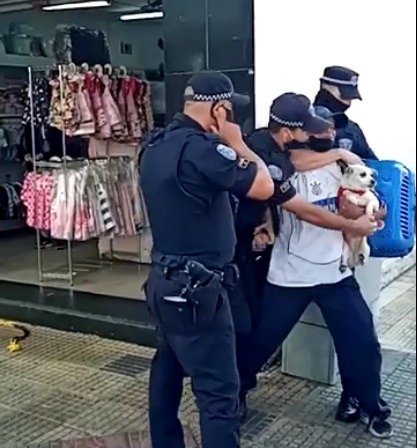 Vídeo de homem sendo imobilizado por GCM de São José dos Campos viraliza nas redes sociais