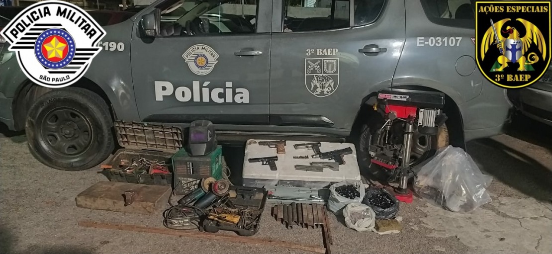Três pessoas são presas em fábrica clandestina de armas em São José dos Campos