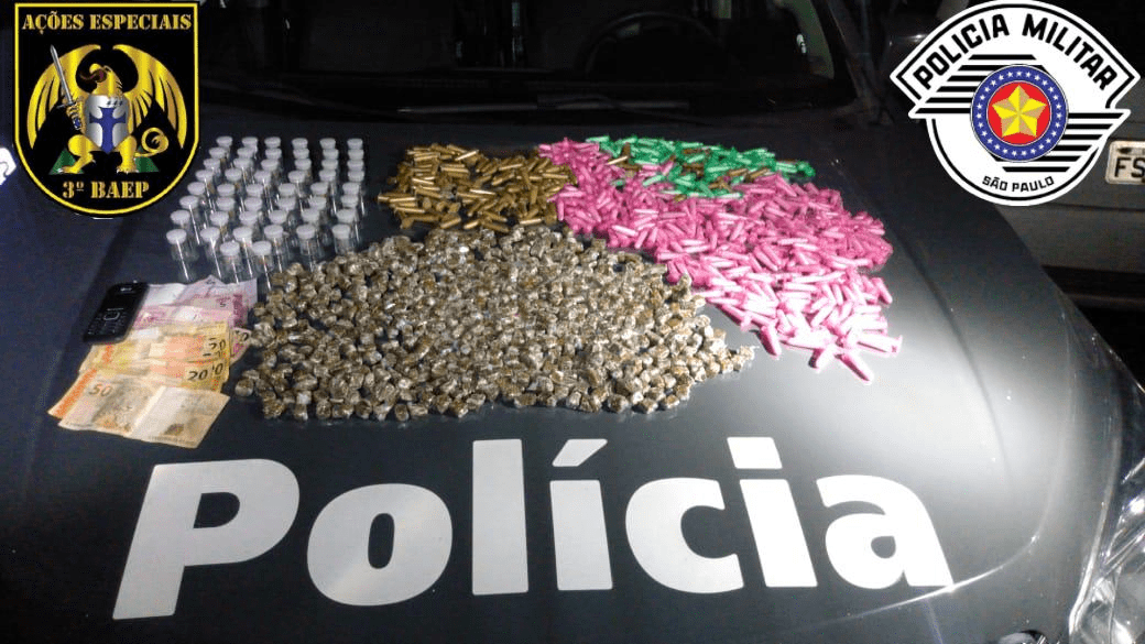Homem é detido com mais de mil porções de droga em São José dos Campos