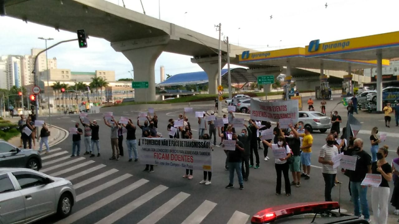 Comerciantes organizam novo protesto nesta sexta-feira em São José dos Campos