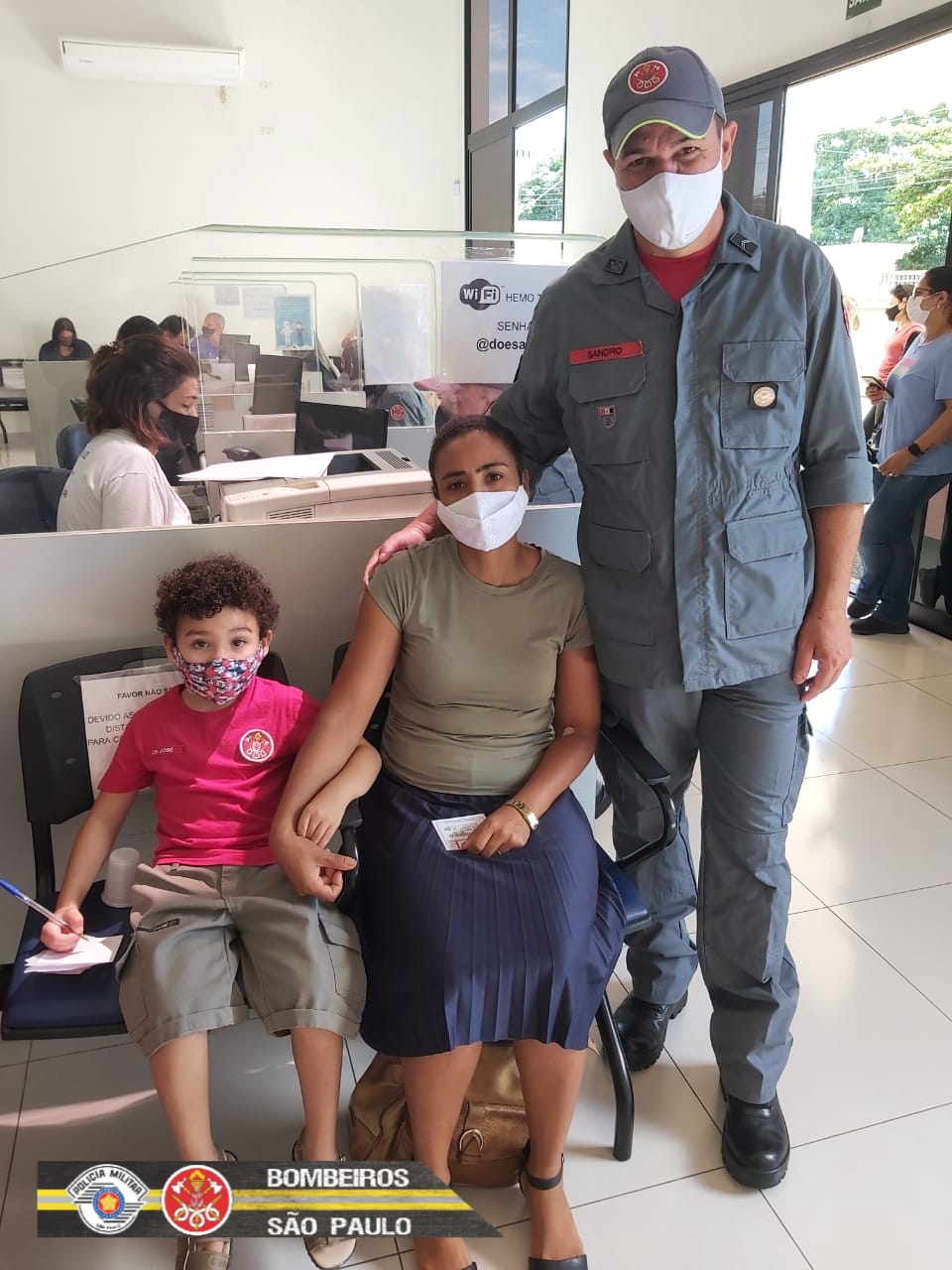 Bombeiros realizam doação de medula óssea em Taubaté