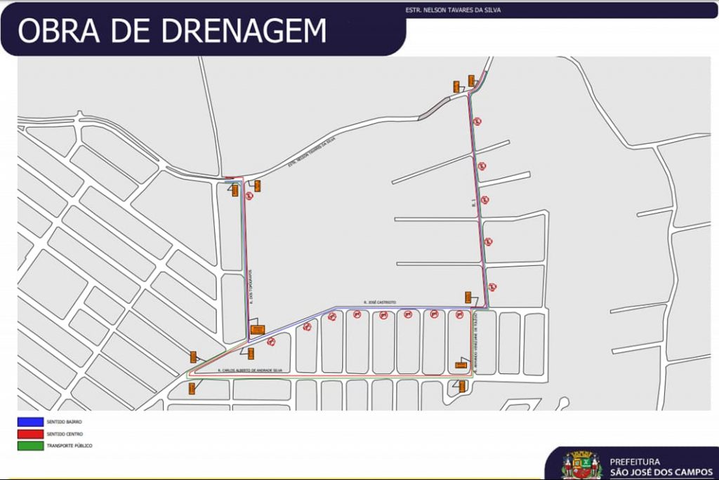 Estrada do Bom Retiro é interditada para obras de drenagem em São José dos Campos