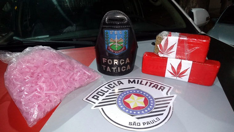 Polícia Militar prende homem e apreende 1,5 kg de drogas em Moreira César